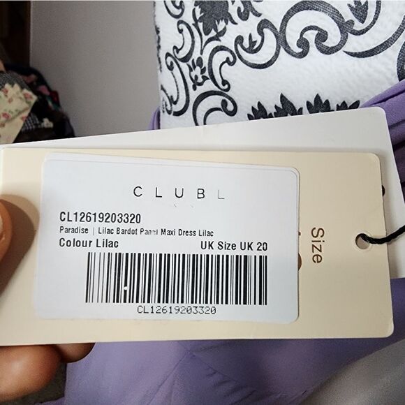 Clubl London Lavender Persian Maxi Dress size 16 - Picture 9 of 9
